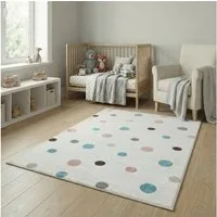 Jimri Kinderteppich DOT´S Teppiche für Kinderzimmer, Kinderzimmerteppich, Teppich, Läufer, Regenbogen