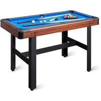 LALAHO Billardtisch Tischbillard mit Billardqueue und Billardkugel,Pooltisch, incl. 2 Queue, Kugelset, Dreieck, Maße 122 x 61 x 76 cm