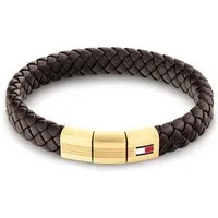 Tommy Hilfiger Lederarmband ROUND BRAIDED BRACELET, Emaille