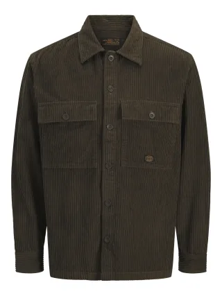 JACK&JONES - JPRBLUOLIVER CORDUROY L/S OVERSHIRT Crocodile - Gr. - S