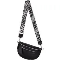 EAAKIE Gürteltasche Bauchtasche Umhängetasche Crossbody-Bag Kunstleder Italy-Design, als Schultertasche, CrossOver, Umhängetasche tragbar