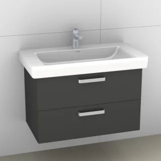 Artiqua 415 Waschtischunterschrank für Pro S 813965 Anthrazit Glanz, 415-WU2L-L57-7065-51 415-WU2L-L57-7065-51