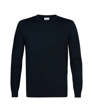 Profuomo - Navyblauer Luxury-Basic-Rundhals Navy - Gr. - XL