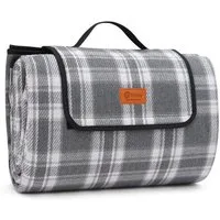 Picknickdecke 200x200 cm Campingdecke XXL Stranddecke Wasserdicht Wärmeisoliert, Sekey, Faltbar Strand Picknick Decke mit Traggriff für Outdoor, Camping, BBQ