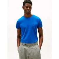 Tommy Hilfiger T-Shirt STRETCH SLIM FIT unifarben, casual, slim fit, Baumwollmix, Rundhals
