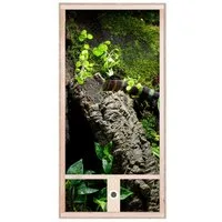 Repiterra Terrarium Hochterrarium für Chamäleon 60x120x60 cm, inklusive Thermo-Hygrometer - Hochwertiges Holzterrarium