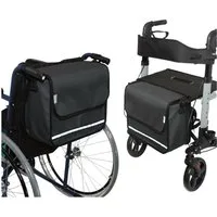 Seniori Aufbewahrungstasche SENIORI Rollator / Rollstuhl Tasche Rollatortasche Rollstuhltasche, 3. Grau_Classic
