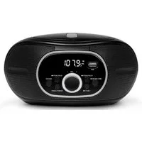 Medion® LIFE® Boombox E65711 (MD 47111) Radio (AM/FM, 12 W, CD/MP3 Player, UKW FM, AUX, Batteriebetrieb, schwarz)