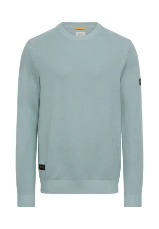 camel active - Strickpullover mit Rundhalsausschnitt blau - Gr. - L