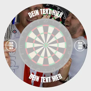 Personalisiertes Dart Surround zum selbst gestalten mit Bild & Text - Schwarz