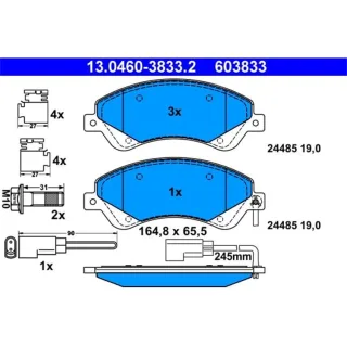 ATE Bremsbel?ge vorne Ford Transit Bus Kasten Pritsche 2,2