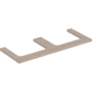 Geberit ONE Waschtisch-Platte, Ausschnitt links und rechts, für Aufsatzwaschtisch 505345005