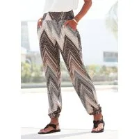 LASCANA Jerseyhose aus angenehmer, leichter Viskose für den Sommer, Schlupfhose mit Alloverprint und Taschen, Stretchbund, Strandhose, Sommerhose