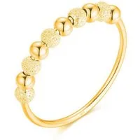 Lisandra Scott Silberring Anti-Stress Ring aus 925 Sterlingsilber mit drehbaren Glitzer-Kugeln
