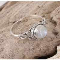 Guru-Shop Silberring Boho Silberring, filigraner indischer..