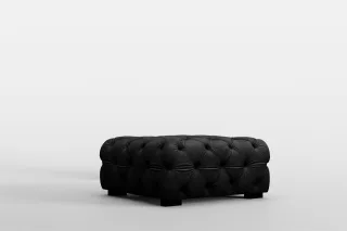 Polsterhocker Designerhocker Sitzhocker NATALIE in Stoff Riviera Schwarz