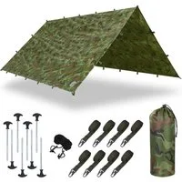 yourGEAR Sonnensegel yourGEAR Bushcraft Tarp 4,3x4,3 Regendach Sonnensegel 5000mm