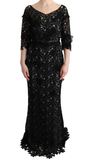 Florales Spitzen-Maxi-Kleid Stil Sig60574