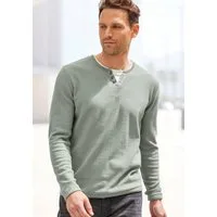 H.I.S Strickpullover Pullover mit hochwertiger Halslochverarbeitung in double-layer Optik