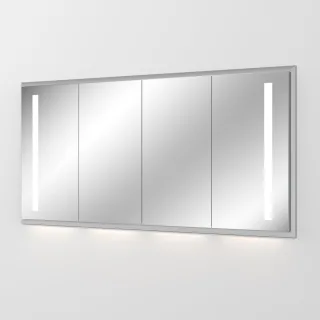 Sanipa Reflection Aluminium-Wandeinbau-Spiegelschrank WILMA 165 mit LED-Beleuchtung, AU3106L AU3106L