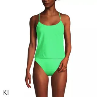 Komfort-Tankinitop mit gekreuzten Trägern für Damen, Damen, size: regular, Blau, by Lands' End