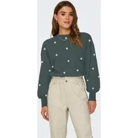 ONLY Sweatshirt ONLBROOKE L/S O-NECK FLOWER SWT Baumwollmischung, regular fit