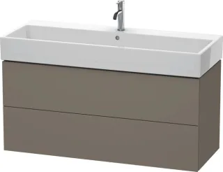 Duravit L-Cube Waschtischunterbau wandhängend Flanell Grau Seidenmatt 1184x459x544 mm - LC627909090 LC627909090