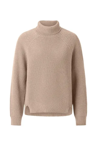 Rich & Royal - Cozy Crew Turtle Neck caffee latte - Gr. - S