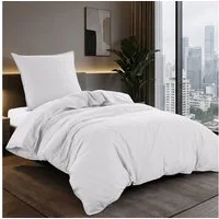 wometo Bettwäsche Stone Washed 135x200 Renforcé, Baumwolle, 2 teilig, OEKO-TEX®, 100% Baumwolle, Bettwäsche im Knitterlook mit Stehsaum