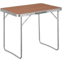 Woltu Campingtisch (1-St), mit Griff, zusammenklappbar aus Alu und MDF