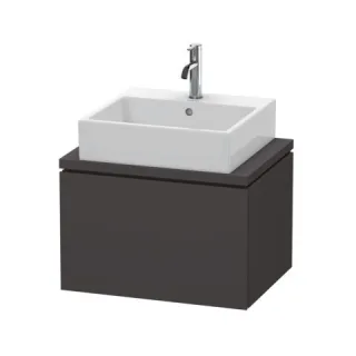 Duravit L-Cube Konsolenwaschtischunterbau wandhängend Graphit Supermatt 620x477x400 mm - LC580008080 LC580008080