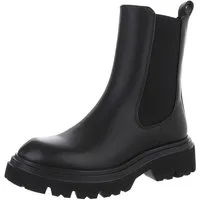 Ital-Design Elegante Chelsea Boots mit rutschfester Sohle für Damen Plateaustiefelette (90109970) Blockabsatz Stiefeletten in Schwarz