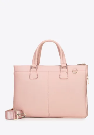 Wittchen Damen-Laptoptasche (14, 5 Zoll) aus Kunstleder, Rosa