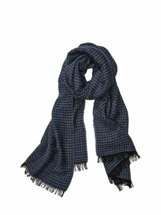 Mey & Edlich Herren Cooler Waffle-Schal Grau 100 % Wolle