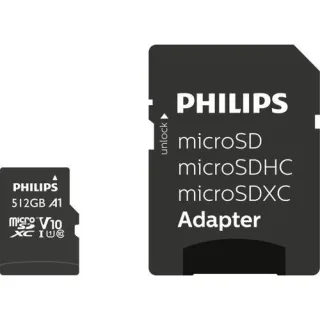 Philips MicroSDXC Card 512GB Class 10 UHS-I U1 incl. Adapter