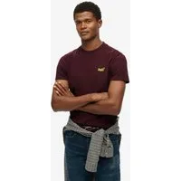 Superdry Rundhalsshirt ESSENTIAL LOGO EMB TEE aus Baumwolle und Single Jersey, Slim Fit, Kurzarm, hüftlang
