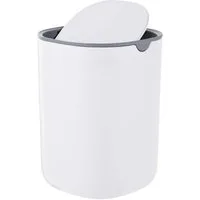 relaxdays Tischrestebehälter Mini Tischmülleimer 1,5 Liter, weiß