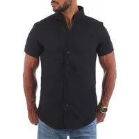 CARISMA Kurzarmhemd Herren Hemd Basic einfarbig 9118 / 9119 Regular Kurzarm Stehkragenkragen Uni