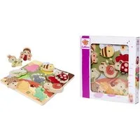 Eichhorn Steckpuzzle Fühlpuzzle mit Stoff, 7 Puzzleteile