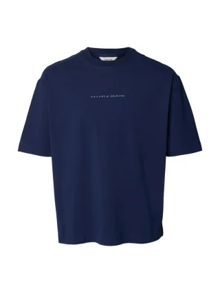 Selected - T-Shirt - Slhrelaxnorman blau - Gr. - L