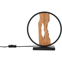 Brilliant LED Tischleuchte Chaumont, LED fest integriert, Warmweiß, Höhe 28 cm, 850 lm, Aluminium/Metall/Holz, schwarz/holz