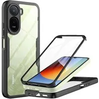 Wigento Handyhülle 360 Grad für Xiaomi Redmi A7 Pro mit Display & Kameraschutz Schwarz 6,9 Zoll, 360 Grad Schutz, stoßdämpfend, robust