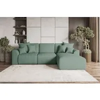 99rooms Ecksofa Gusto, Sofa L-Form, Eckcouch, mit Schlaffunktion, abnehmbaren Rückenkissen, Bezug-Strukturstoff NEVE
