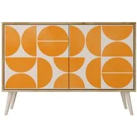 SPACEREBELS Kommode Sideboard Komodenschrank Möbel für Wohnzimmer Flur Esszimmer, mit 2 Türen oder mit 3 Türen