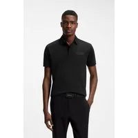 BOSS GREEN Poloshirt Paddy Logo Patch Regular Fit atmungsaktive Piqué-Webstruktur, Flachstrickkragen, gerader Schnitt