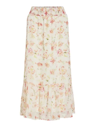 VILA - VIEMMA MIDI HW SKIRT/KA Cloud Dancer - Gr. - 38