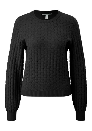 qs - Strickpullover schwarz - Gr. - M