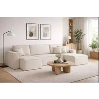 Kaiser Möbel Ecksofa mit schlaffunktion und bettkasten, Couch U-form BEST stoff Verita, Schlaffunktion, Bettzeugaufbewahrung, komfortabel