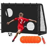 Clanmacy Fußballtor Kinder Fußballtor mit Torwand & Netz 180x120x60cm für Garten & Indoor (1 St)