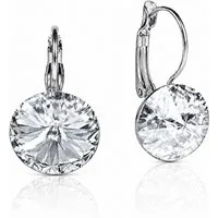 LUISIA® Paar Ohrhänger Silberne Ohrringe "Rivoli" mit 12 mm Kristallen von Swarovski® (2-tlg., inkl. Schmuckbox), Große Farbauswahl